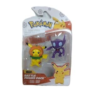 Jazwares Pokemon Pumpkin Hat Pikachu And Sableye Battle Figure Pack